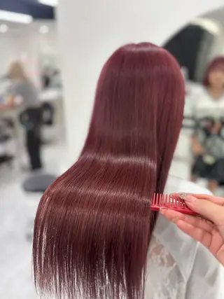 ロング 🎀暖色カラー🎀 韓国ヘア まなかのヘアスタイル