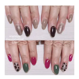 ミディアム ネイル 🐾enen style 🐾のネイルデザイン