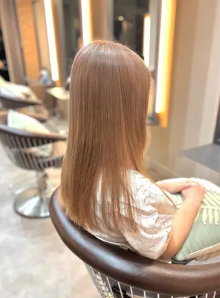 カラー 酸性ストレート/ブリ ーチなしWカラー河本のヘアスタイル