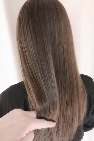 ロング カラー パーマ ヘアアレンジ バレイヤージュ 藤沢 髪質改善 竹内ケンゴのヘアスタイル