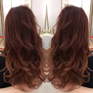セミロング ロング カラー 髪質改善 中川 翔のヘアスタイル