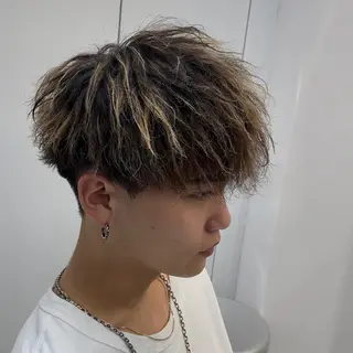 カラー パーマ メンズ 柴山 正人のヘアスタイル
