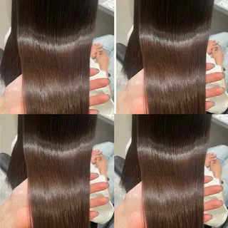 セミロング カラー ブリーチなし透明感 カラー🤍ྀིきららのヘアスタイル