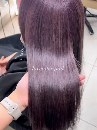 セミロング 表参道/ピンク♡ 盛れる顔周り♡amiのヘアスタイル