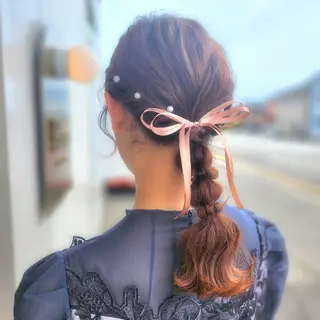 ヘアアレンジ シールエクステ🎀 ホシノ🕒ユウカのヘアスタイル