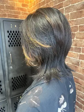 ミディアム カラー メンズ 久木原 ゆりのヘアスタイル