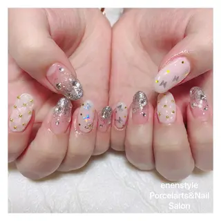 ミディアム ネイル 🐾enen style 🐾のネイルデザイン