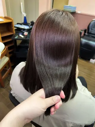 ミディアム 甲斐綾香 /髪質改善/縮毛矯正のヘアスタイル
