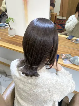 ミディアム カラー ヘアアレンジ メンズ ハル🌸柔色/ ブリーチなし/艶髪のヘアスタイル