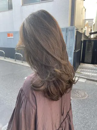 セミロング カラー 透明感カラー/ レイヤー🤎mamiのヘアスタイル