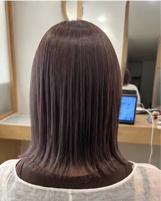 ミディアム カラー 久木原 ゆりのヘアスタイル