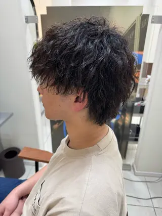 ミディアム パーマ メンズ MUTO KEITAのヘアスタイル