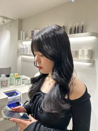 セミロング カラー 🩰ニシムラヒカリ 半個室salon♡*のヘアスタイル