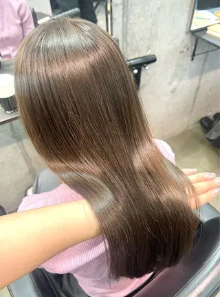 ロング カラー 透明感カラー ✨ 韓国艶髪💗菅原のヘアスタイル