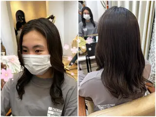 セミロング 石川 由美子のヘアスタイル