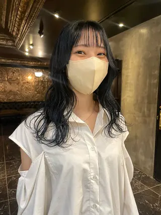 ロング カラー パーマ ヘアアレンジ くびれレイヤー/艶 カラー　MADOKAのヘアスタイル