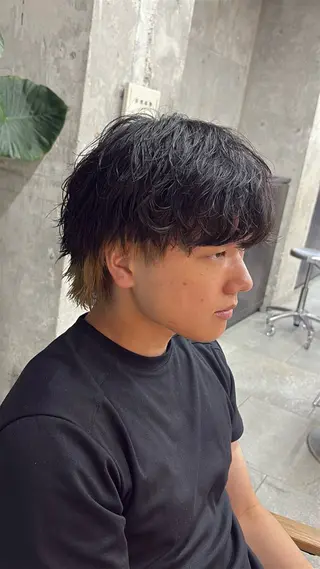 ショート カラー パーマ メンズ あずまりんの/メンズ /ブリーチ特化のヘアスタイル