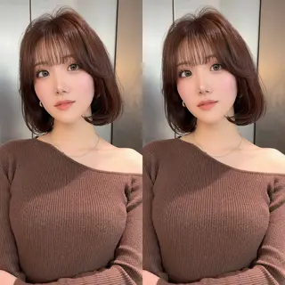 ミディアム カラー ✨髪質改善特化✨副 店長椎葉信乃介のヘアスタイル