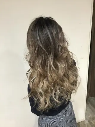 ロング カラー 髪質改善カラー韓国風 レイヤーtudaのヘアスタイル