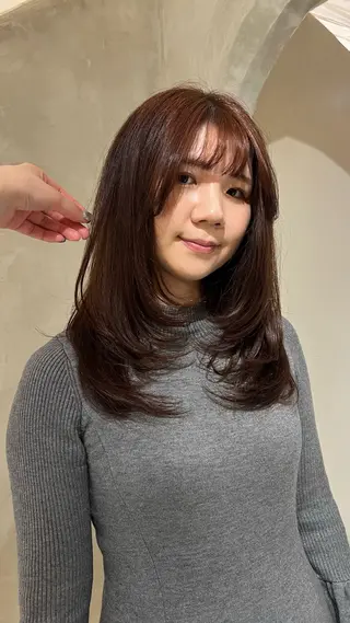 ロング 横浜/メンズカット 曲がる縮毛矯正のヘアスタイル