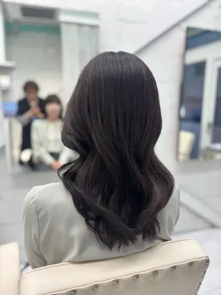 ロング 透明感ツヤカラー/ 縮毛矯正/静岡のヘアスタイル