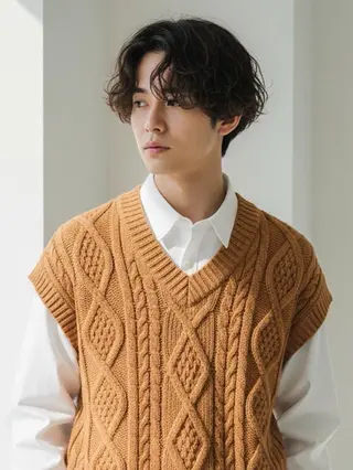 パーマ メンズ 似合わせ メンズカットのヘアスタイル