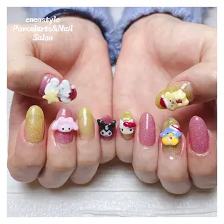 ミディアム ネイル 🐾enen style 🐾のネイルデザイン