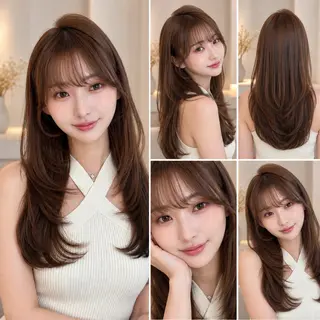 ミディアム カラー 🦋韓国風レイヤー/ 艶髪矯正🦋凛太郎のヘアスタイル