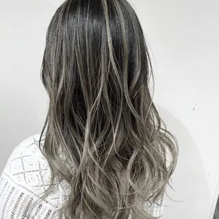 セミロング カラー 髪質改善カラー韓国風 レイヤーtudaのヘアスタイル