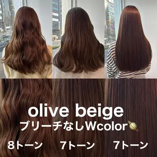 ロング カラー 愛結 暖色カラー🎀🩰のヘアスタイル