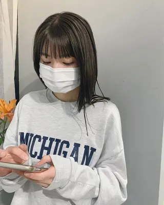 ロング カラー ボブパーマコテ巻き風 パーマNo1深江秀平のヘアスタイル