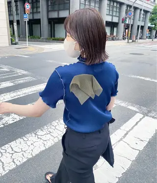 ミディアム カラー ヘアアレンジ レイヤーカット×髪質 改善🇰🇷シオリのヘアスタイル