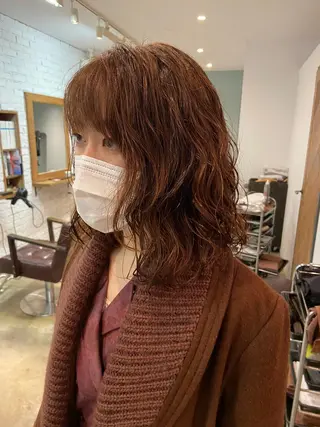 セミロング パーマ 原一真/ 外国人ショートヘアのヘアスタイル
