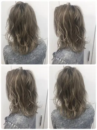 ミディアム ハイトーンブリーチ 土坂　由志【京都】のヘアスタイル