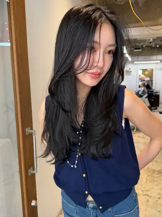 ロング カラー 荒木 雄太のヘアスタイル