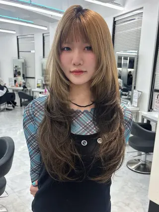 ロング 韓国/girly 🧼Riju🧼のヘアスタイル