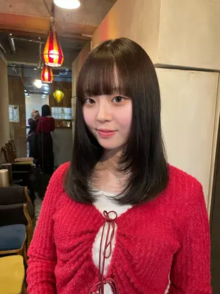 ミディアム 透明感カラー/ レイヤー/REIKAのヘアスタイル