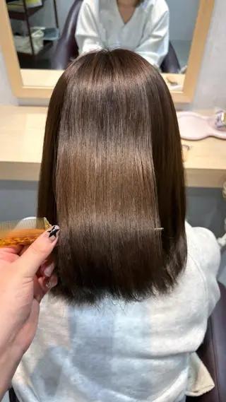 セミロング カラー 透明感/チョコカラー 💍TAMA💍のヘアスタイル