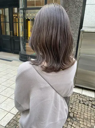 ミディアム カラー 髪質改善will hairdesignのヘアスタイル