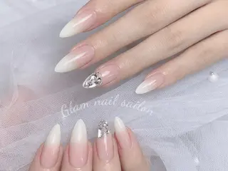 ネイル エツメ💅 長さ出し🎀デザインのネイルデザイン