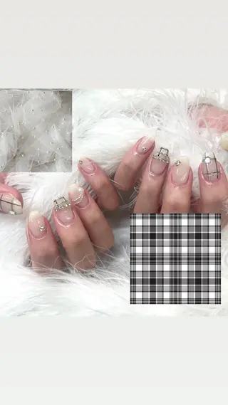 ネイル honoka池袋🎀 ガーリーネイル🤍のネイルデザイン