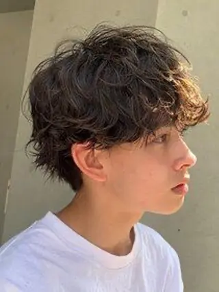 ショート パーマ レイヤーカット NERO加藤木麻彩のヘアスタイル