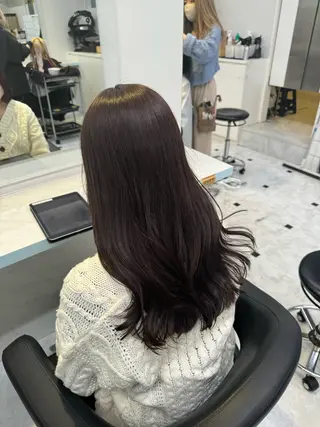 ロング カラー 🤎モテ髪&透明感 ミルクティー🥣🤎のヘアスタイル