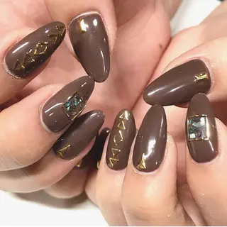 ネイル 渋谷／チップ長さ出し 👑アプレgel-xのネイルデザイン