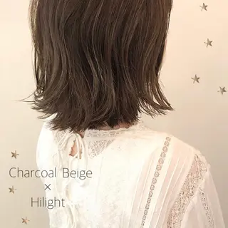 ミディアム カラー 市川 千夏のヘアスタイル