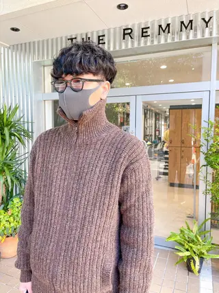 ショート パーマ メンズ メンズパーマ タカキリョウのヘアスタイル