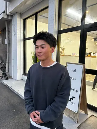 ショート パーマ メンズ 西浦 たくみのヘアスタイル