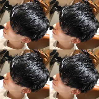 カラー メンズ レイヤー×艶髪特化 マネージャー安藤光司のヘアスタイル