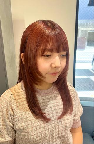 セミロング カラー 似合わせ/顔周り 💛Mayuka🧡のヘアスタイル