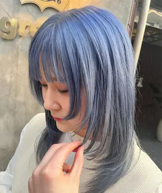 セミロング カラー 🫧透明感カラー🫧 SHINSEIのヘアスタイル